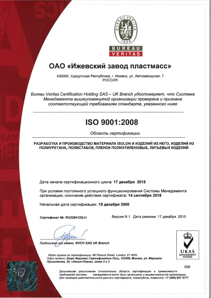 Международный Стандарт Качества, ISO 9001